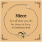 christian niece gifts let all that you do be done in love bible verse scripture sunflower bracelet baptism confirmation gifts for niece
