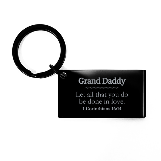 christian grand daddy gifts let all that you do be done in love bible verse scripture keychain baptism confirmation gifts for grand daddy