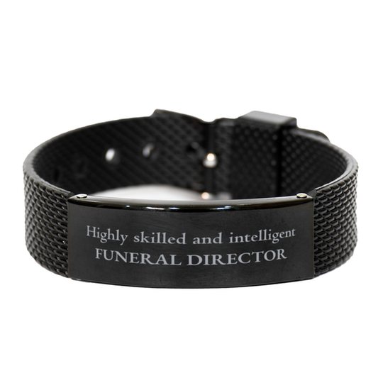 best funeral director gifts highly skilled and intelligent appreciation birthday black shark mesh bracelet for funeral director men women friends coworkers