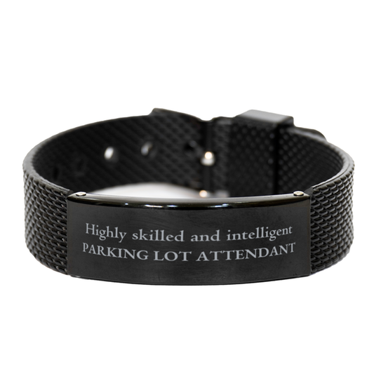best parking lot attendant gifts highly skilled and intelligent appreciation birthday black shark mesh bracelet for parking lot attendant men women friends coworkers
