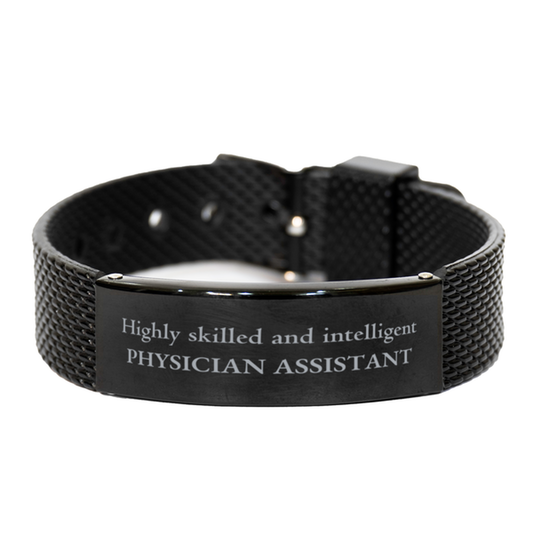 best physician assistant gifts highly skilled and intelligent appreciation birthday black shark mesh bracelet for physician assistant men women friends coworkers