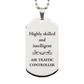 best air traffic controller gifts highly skilled and intelligent appreciation birthday silver dog tag for air traffic controller men women friends coworkers