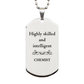 best chemist gifts highly skilled and intelligent appreciation birthday silver dog tag for chemist men women friends coworkers