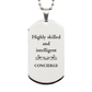 best concierge gifts highly skilled and intelligent appreciation birthday silver dog tag for concierge men women friends coworkers