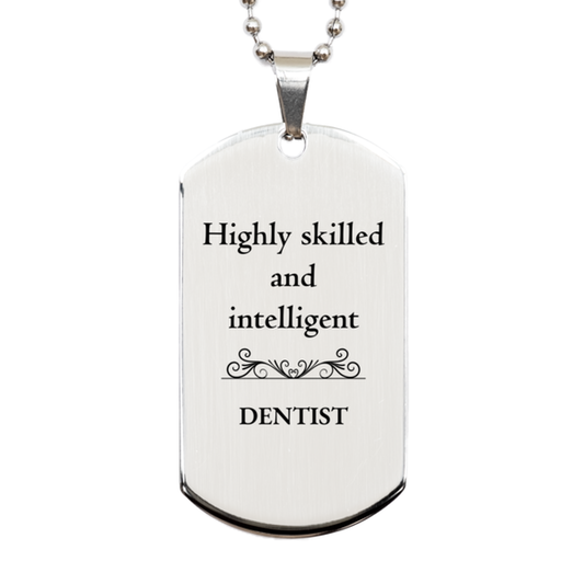 best dentist gifts highly skilled and intelligent appreciation birthday silver dog tag for dentist men women friends coworkers