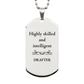 best drafter gifts highly skilled and intelligent appreciation birthday silver dog tag for drafter men women friends coworkers