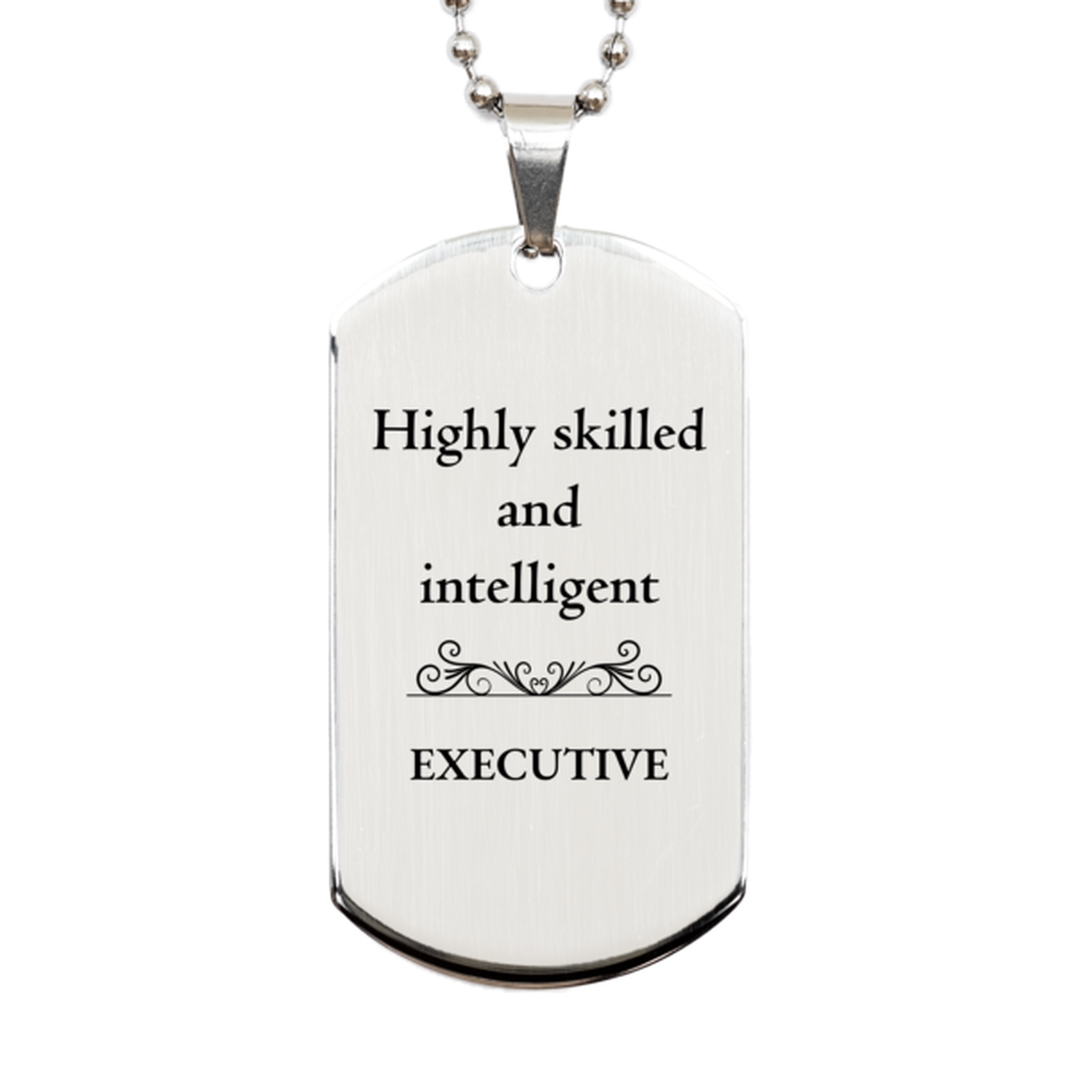 best executive gifts highly skilled and intelligent appreciation birthday silver dog tag for executive men women friends coworkers