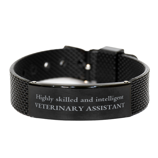 best veterinary assistant gifts highly skilled and intelligent appreciation birthday black shark mesh bracelet for veterinary assistant men women friends coworkers