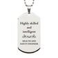 best health and safety engineer gifts highly skilled and intelligent appreciation birthday silver dog tag for health and safety engineer men women friends coworkers