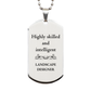 best landscape designer gifts highly skilled and intelligent appreciation birthday silver dog tag for landscape designer men women friends coworkers