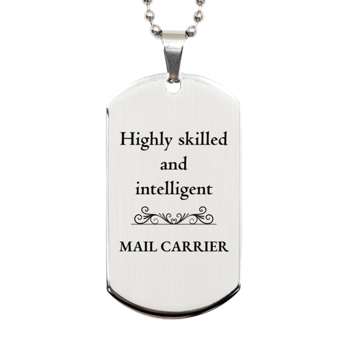 best mail carrier gifts highly skilled and intelligent appreciation birthday silver dog tag for mail carrier men women friends coworkers
