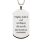 best mechanical engineer gifts highly skilled and intelligent appreciation birthday silver dog tag for mechanical engineer men women friends coworkers