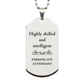 best parking lot attendant gifts highly skilled and intelligent appreciation birthday silver dog tag for parking lot attendant men women friends coworkers