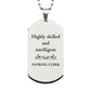 best payroll clerk gifts highly skilled and intelligent appreciation birthday silver dog tag for payroll clerk men women friends coworkers