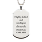 best personal care aide gifts highly skilled and intelligent appreciation birthday silver dog tag for personal care aide men women friends coworkers