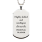 best personal trainer gifts highly skilled and intelligent appreciation birthday silver dog tag for personal trainer men women friends coworkers
