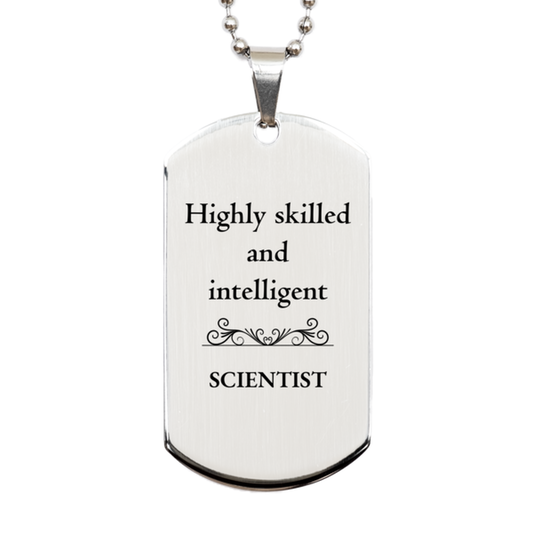 best scientist gifts highly skilled and intelligent appreciation birthday silver dog tag for scientist men women friends coworkers