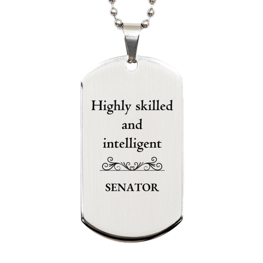 best senator gifts highly skilled and intelligent appreciation birthday silver dog tag for senator men women friends coworkers
