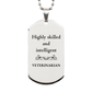 best veterinarian gifts highly skilled and intelligent appreciation birthday silver dog tag for veterinarian men women friends coworkers