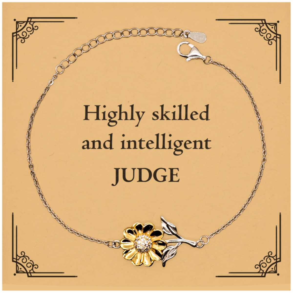best judge gifts highly skilled and intelligent appreciation birthday sunflower bracelet for judge men women friends coworkers