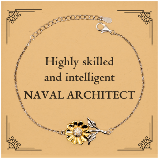 best naval architect gifts highly skilled and intelligent appreciation birthday sunflower bracelet for naval architect men women friends coworkers