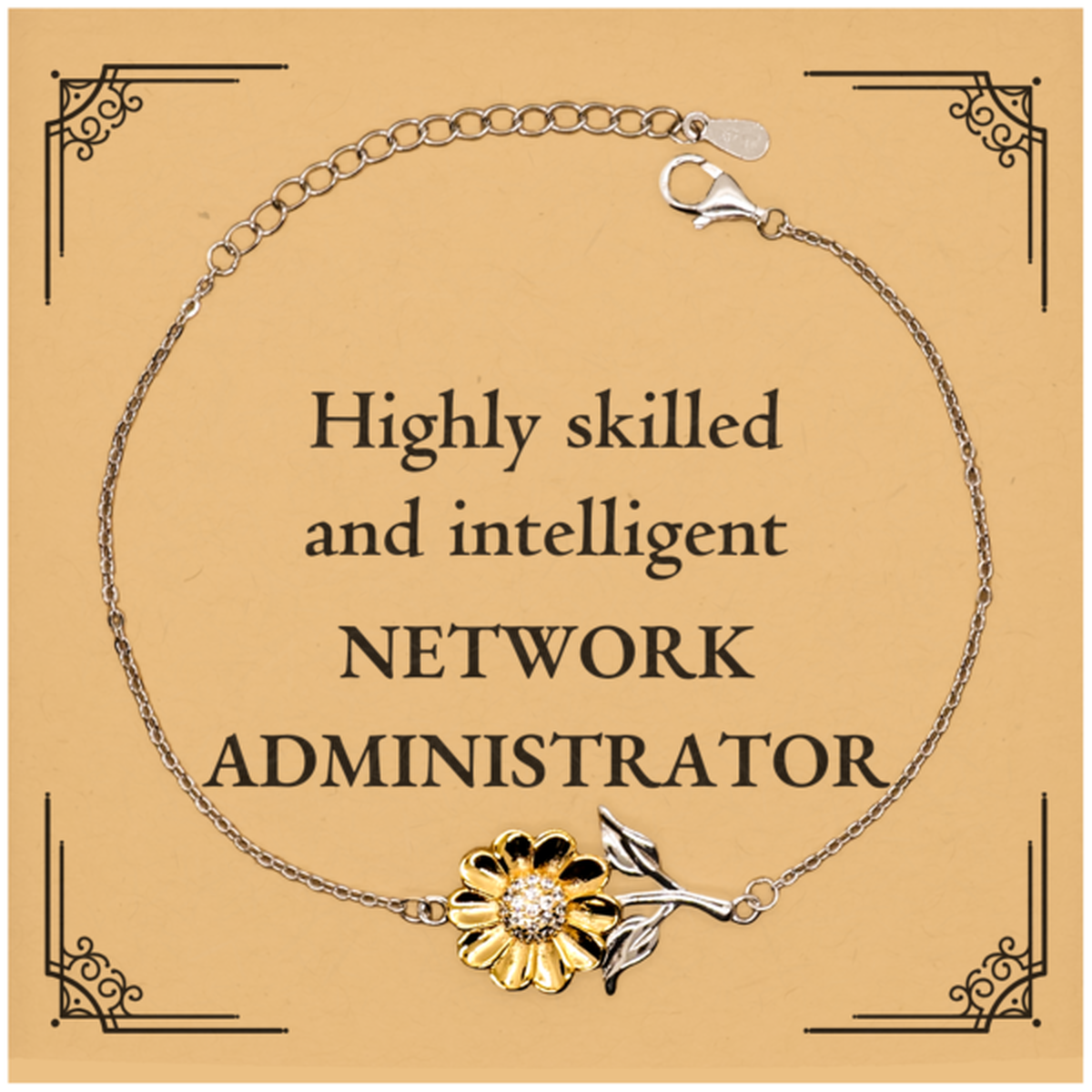 best network administrator gifts highly skilled and intelligent appreciation birthday sunflower bracelet for network administrator men women friends coworkers