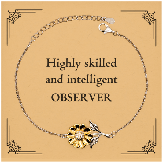 best observer gifts highly skilled and intelligent appreciation birthday sunflower bracelet for observer men women friends coworkers