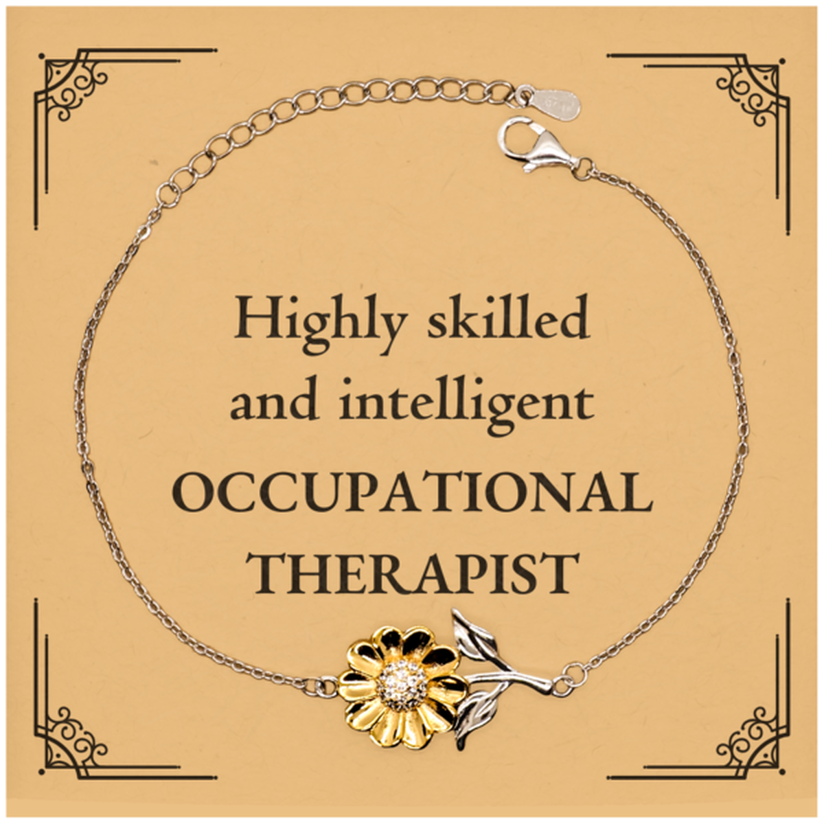 best occupational therapist gifts highly skilled and intelligent appreciation birthday sunflower bracelet for occupational therapist men women friends coworkers
