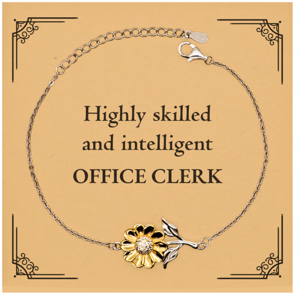 best office clerk gifts highly skilled and intelligent appreciation birthday sunflower bracelet for office clerk men women friends coworkers