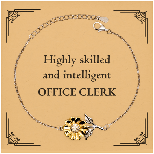 best office clerk gifts highly skilled and intelligent appreciation birthday sunflower bracelet for office clerk men women friends coworkers