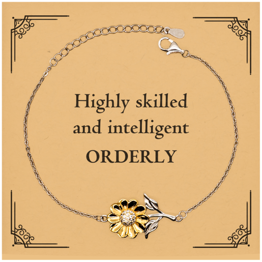 best orderly gifts highly skilled and intelligent appreciation birthday sunflower bracelet for orderly men women friends coworkers