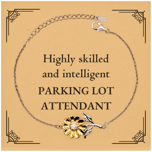 best parking lot attendant gifts highly skilled and intelligent appreciation birthday sunflower bracelet for parking lot attendant men women friends coworkers