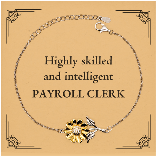 best payroll clerk gifts highly skilled and intelligent appreciation birthday sunflower bracelet for payroll clerk men women friends coworkers