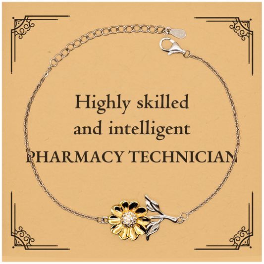 best pharmacy technician gifts highly skilled and intelligent appreciation birthday sunflower bracelet for pharmacy technician men women friends coworkers