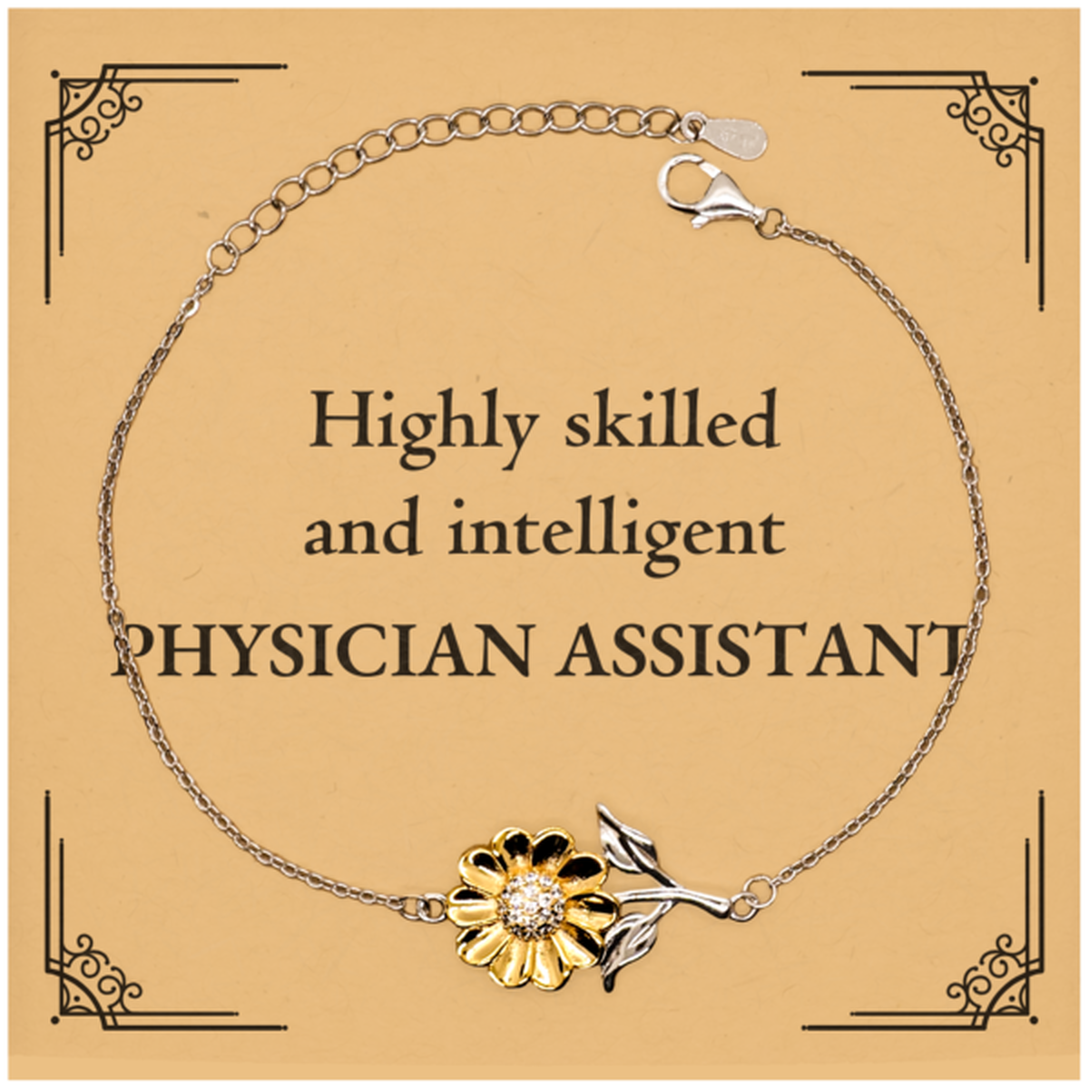 best physician assistant gifts highly skilled and intelligent appreciation birthday sunflower bracelet for physician assistant men women friends coworkers