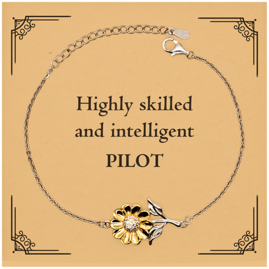 best pilot gifts highly skilled and intelligent appreciation birthday sunflower bracelet for pilot men women friends coworkers