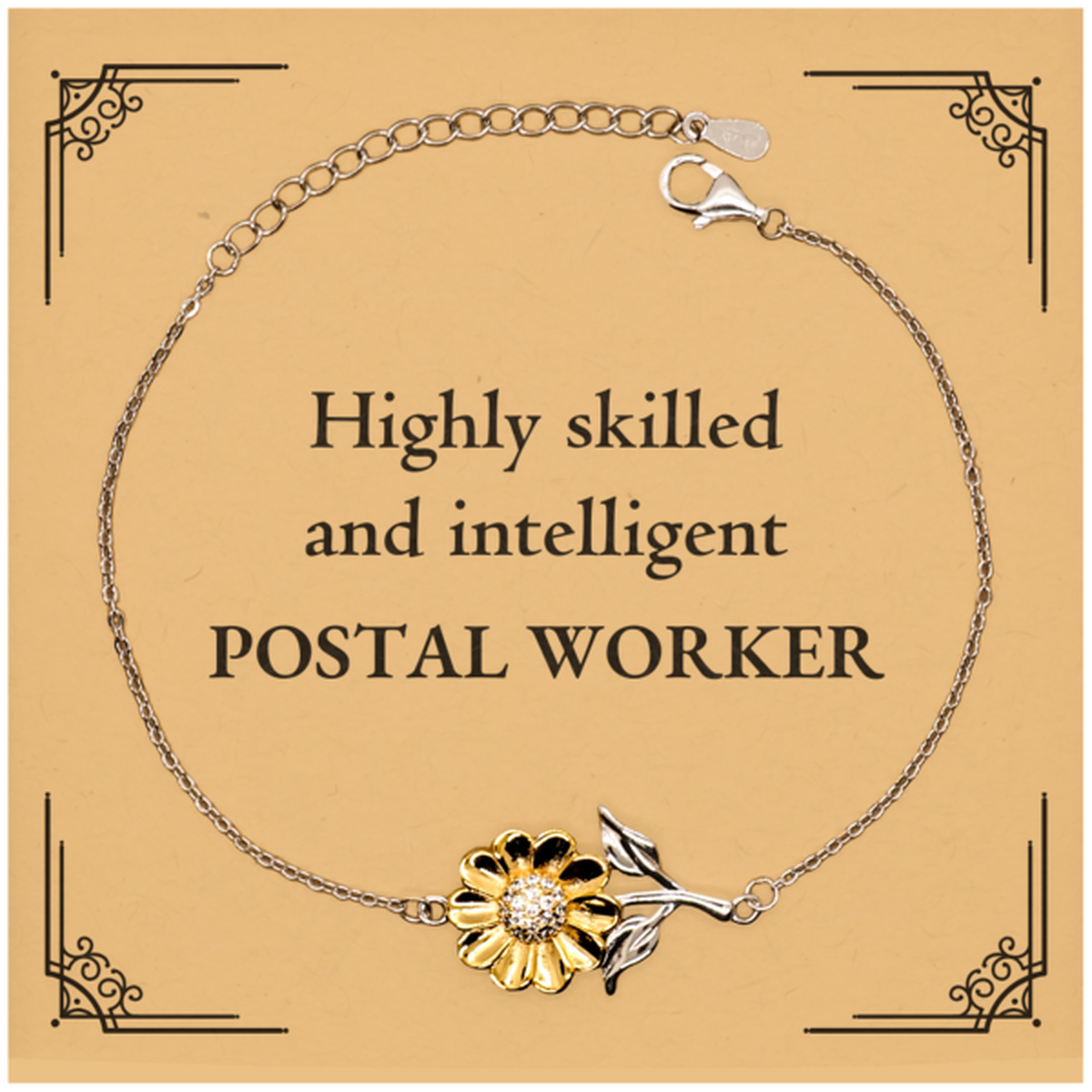 best postal worker gifts highly skilled and intelligent appreciation birthday sunflower bracelet for postal worker men women friends coworkers