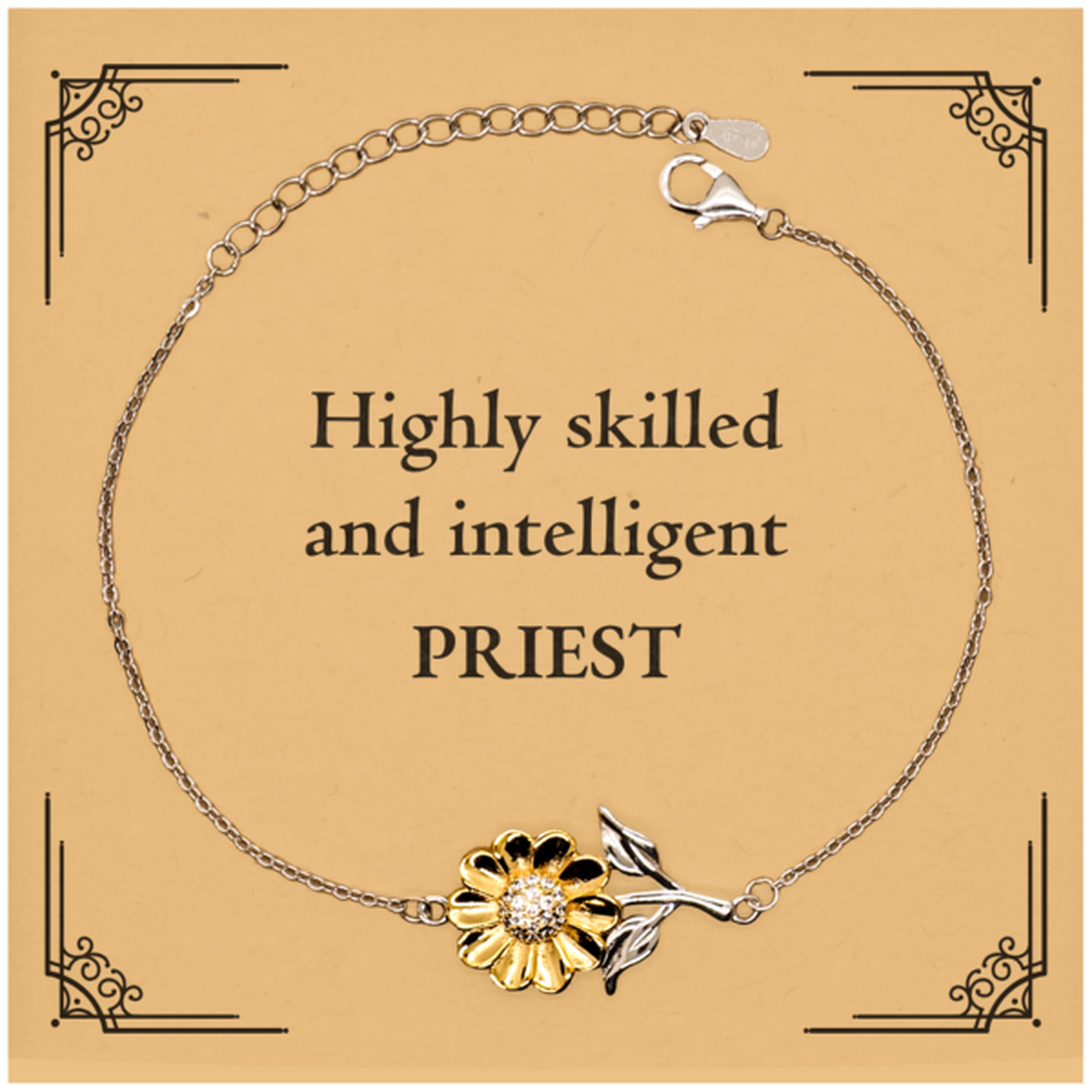 best priest gifts highly skilled and intelligent appreciation birthday sunflower bracelet for priest men women friends coworkers