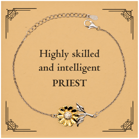 best priest gifts highly skilled and intelligent appreciation birthday sunflower bracelet for priest men women friends coworkers