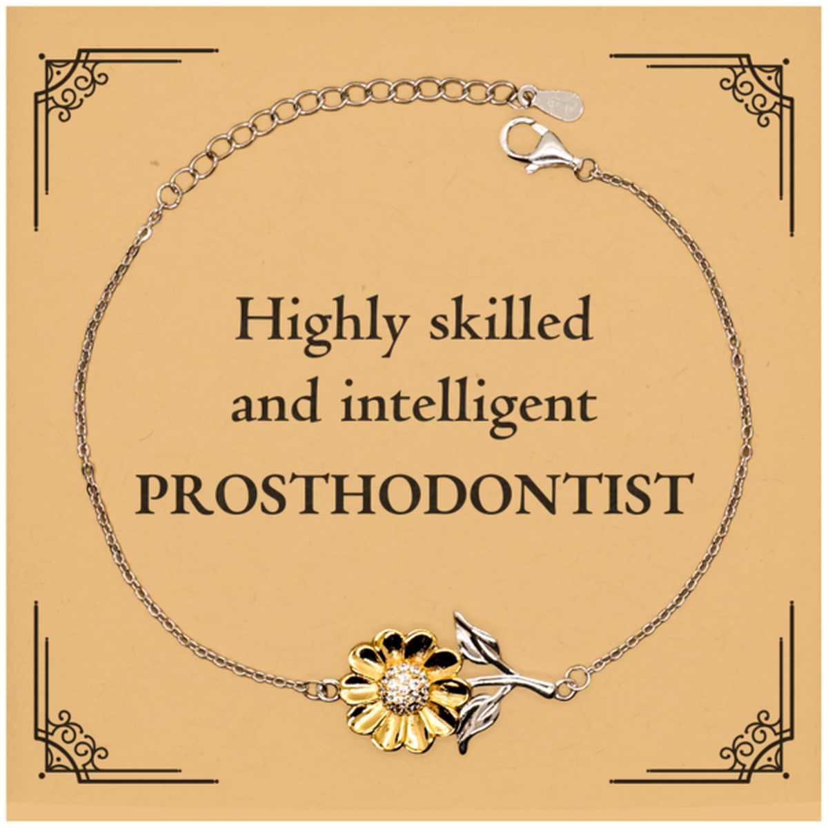 best prosthodontist gifts highly skilled and intelligent appreciation birthday sunflower bracelet for prosthodontist men women friends coworkers