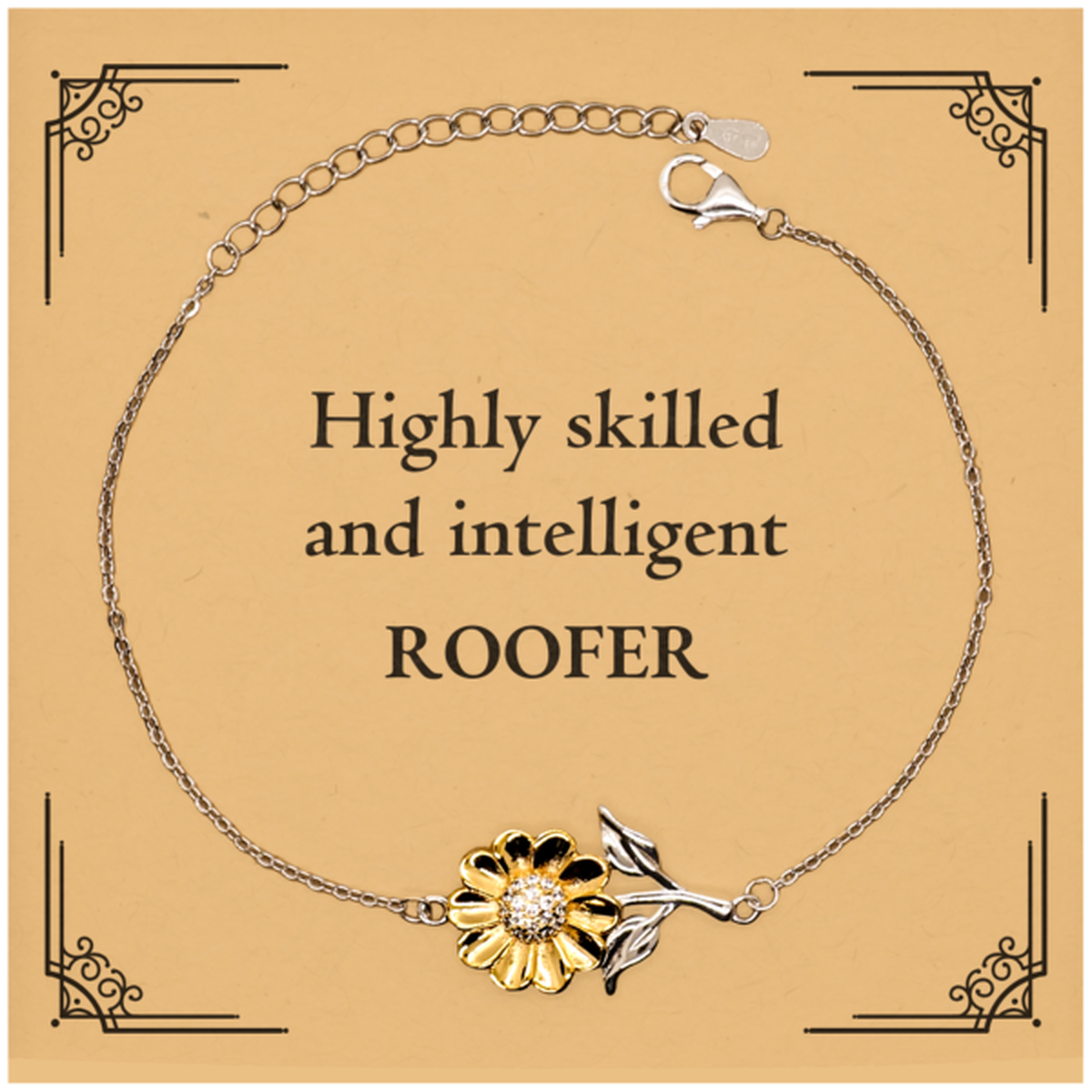 best roofer gifts highly skilled and intelligent appreciation birthday sunflower bracelet for roofer men women friends coworkers