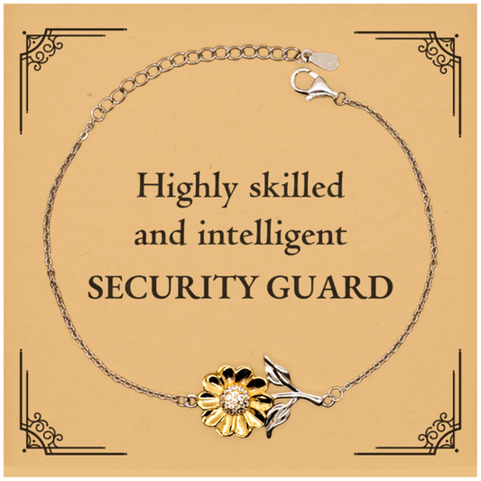 best security guard gifts highly skilled and intelligent appreciation birthday sunflower bracelet for security guard men women friends coworkers