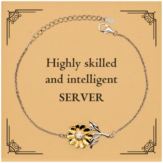 best server gifts highly skilled and intelligent appreciation birthday sunflower bracelet for server men women friends coworkers