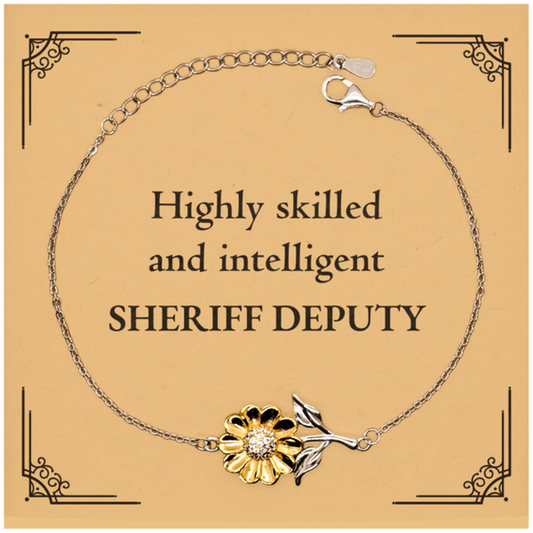 best sheriff deputy gifts highly skilled and intelligent appreciation birthday sunflower bracelet for sheriff deputy men women friends coworkers
