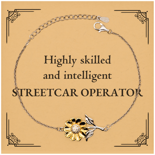 best streetcar operator gifts highly skilled and intelligent appreciation birthday sunflower bracelet for streetcar operator men women friends coworkers