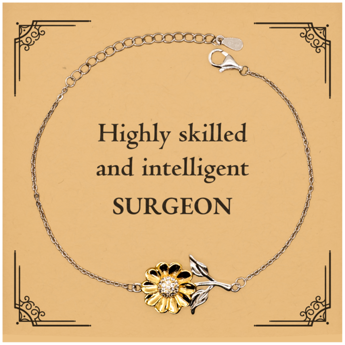 best surgeon gifts highly skilled and intelligent appreciation birthday sunflower bracelet for surgeon men women friends coworkers