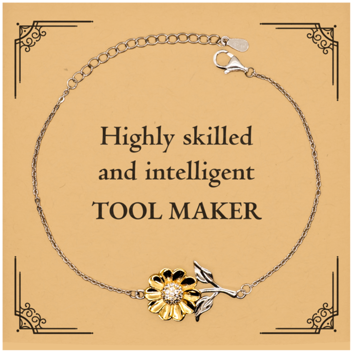 best tool maker gifts highly skilled and intelligent appreciation birthday sunflower bracelet for tool maker men women friends coworkers