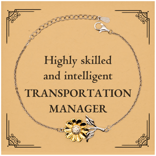 best transportation manager gifts highly skilled and intelligent appreciation birthday sunflower bracelet for transportation manager men women friends coworkers