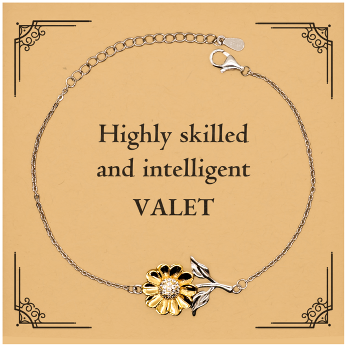 best valet gifts highly skilled and intelligent appreciation birthday sunflower bracelet for valet men women friends coworkers