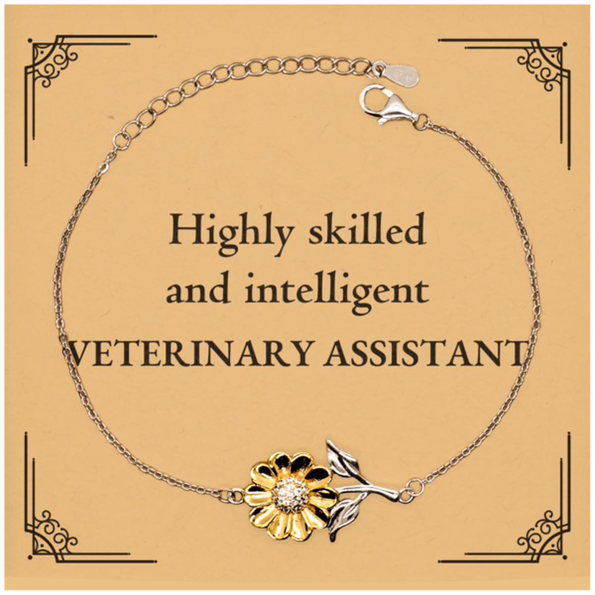 best veterinary assistant gifts highly skilled and intelligent appreciation birthday sunflower bracelet for veterinary assistant men women friends coworkers